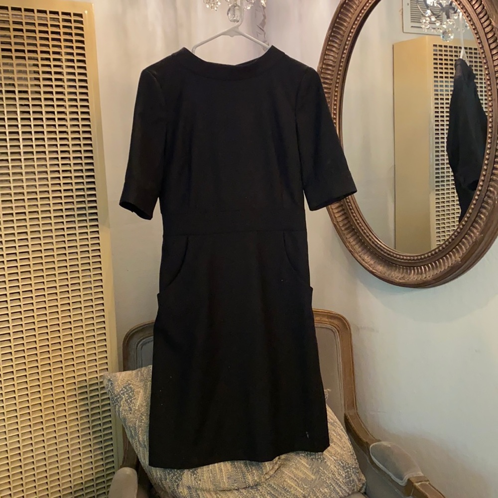J Crew Black Wool Dress